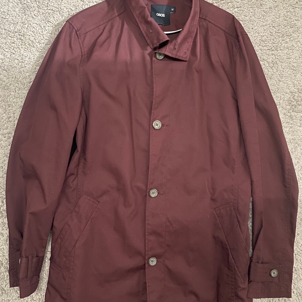 Asos Maroon Trench Coat